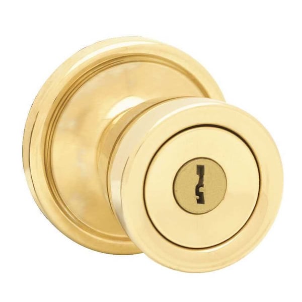 Keyed Entry Door Knob Lockset 740A in Polished Brass